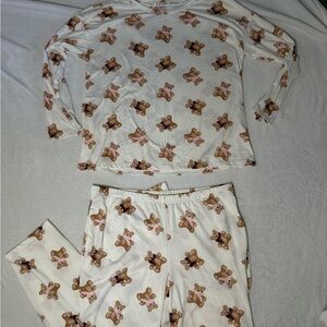Adorable Teddy Bear Print Kids Pajamas